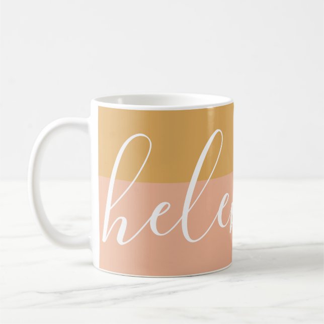 Handgeschriebener Name personalisierte Mug Honig D Kaffeetasse (Links)