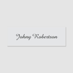 Handgeschriebener Name Schlicht Elegant Profession Namensschild