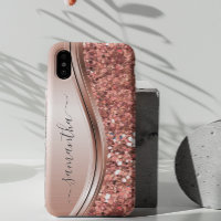 Handgeschriebener Name Silber Metall Faux Glitter