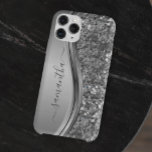 Handgeschriebener Name Silver Metal Glitzer 12<br><div class="desc">Das Design ist ein Foto und die Hüllen sind nicht mit echtem Glitzer, Sequinen, Metallen oder Holz gemacht. Dieses Design ist auch auf anderen Telefonmodellen erhältlich. Wählen Sie Gerätetyp aus, um andere iPhone-, Samsung Galaxy- oder Google-Hüllen zu sehen. Einige Stile können geändert werden, indem Sie Style auswählen, wenn dies eine...</div>