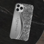 Handgeschriebener Name Silver Metal Glitzer 12 Case-Mate iPhone Hülle<br><div class="desc">Das Design ist ein Foto und die Hüllen sind nicht mit echtem Glitzer, Sequinen, Metallen oder Holz gemacht. Dieses Design ist auch auf anderen Telefonmodellen erhältlich. Wählen Sie Gerätetyp aus, um andere iPhone-, Samsung Galaxy- oder Google-Hüllen zu sehen. Einige Stile können geändert werden, indem Sie Style auswählen, wenn dies eine...</div>