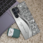 Handgeschriebener Name Silver Metal Imitats Glitze Samsung Galaxy Hülle<br><div class="desc">Das Design ist ein Foto und die Hüllen sind nicht mit echtem Glitzer, Sequinen, Metallen oder Holz gemacht. Dieses Design ist auch auf anderen Telefonmodellen erhältlich. Wählen Sie Gerätetyp aus, um andere iPhone-, Samsung Galaxy- oder Google-Hüllen zu sehen. Einige Stile können geändert werden, indem Sie Style auswählen, wenn dies eine...</div>