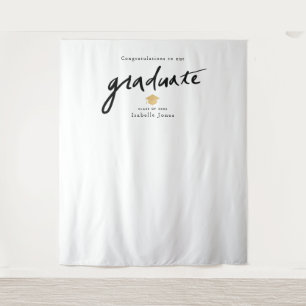 Handgeschriebener Script-BackgroundProp Weißer Abs Wandteppich