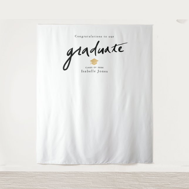 Handgeschriebener Script-BackgroundProp Weißer Abs Wandteppich (Vorderseite)