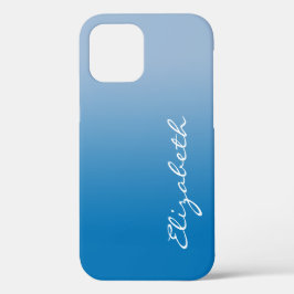 Handgeschriebener Skriptname für Blue Gradient Case-Mate iPhone Hülle