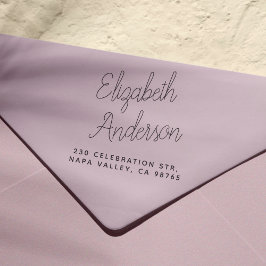 Handgeschriebener Skriptname und einfache Rücksend Gummistempel