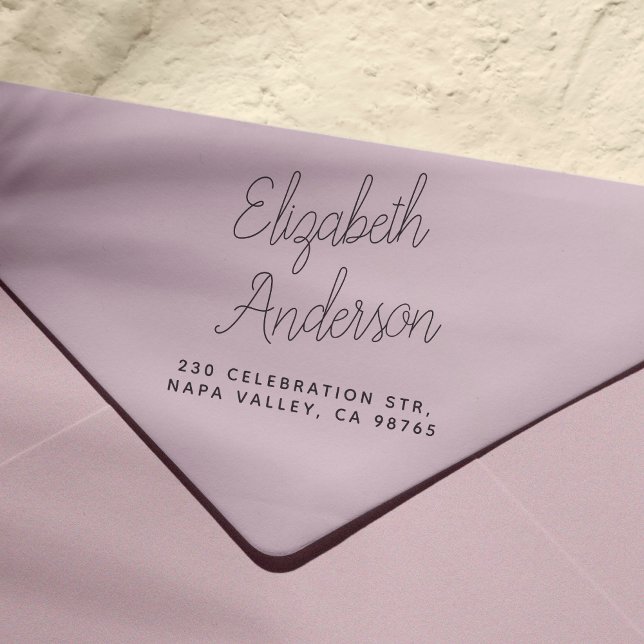 Handgeschriebener Skriptname und einfache Rücksend Gummistempel (Rubber Stamp Mock-up)