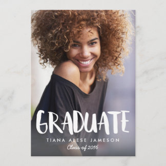 Handgeschriebener Stylish Foto Abschluss Ankündigu Ankündigung