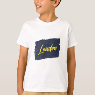 Handgeschriebener T - Shirt für gelbe Typografie