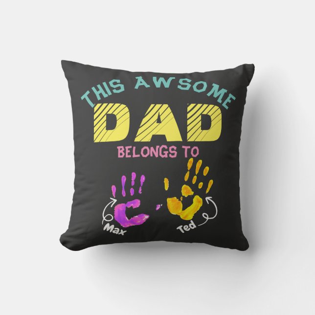 Handgeschriebener Vater Vater Sohn Kind Geschenk Kissen (Vorderseite)