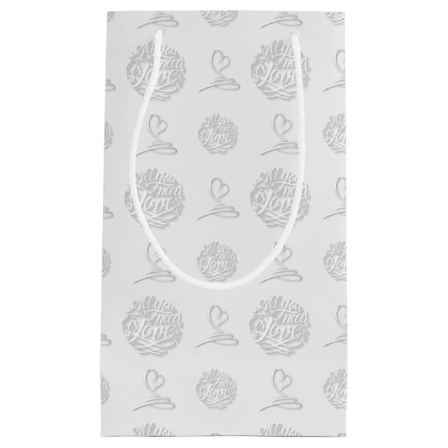 Handgeschriebenes Alles, was Sie brauchen, ist Lie Kleine Geschenktüte (Vorderseite)