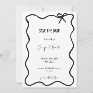 Handgeschriebenes altes Geld Save the Date Foto Einladung