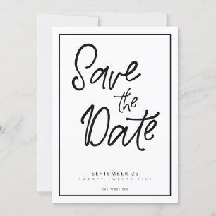 Handgeschriebenes Black l Foto Save the Date Einla Einladung
