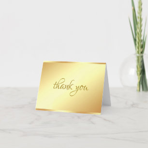 Handgeschriebenes Dankeschön-Skript Elegantes Gold Dankeskarte