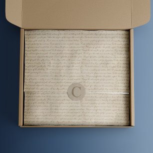 Handgeschriebenes Dekoupage von Vintagen Dokumente Seidenpapier
