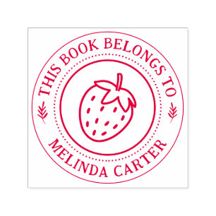 Handgeschriebenes einfaches Erdbeeren-Buch nach Ma Permastempel
