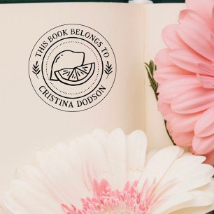 Handgeschriebenes einfaches Zitronen-Buch mit indi Gummistempel