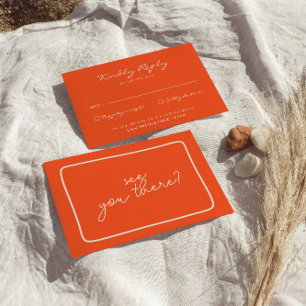 Handgeschriebenes farbiges Retro Fett Einzigartige RSVP Karte