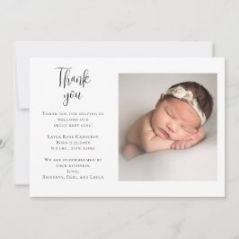 Handgeschriebenes Foto Babydusche Vielen Dank Dankeskarte