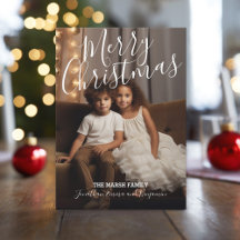 Handgeschriebenes frohe Weihnachts-Script und voll