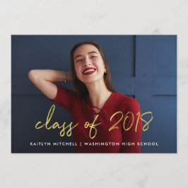 Handgeschriebenes Gold | Foto Grad Party 2018 Einladung