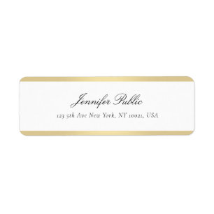 Handgeschriebenes Gold White Modern Simple Templat