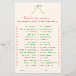 Handgeschriebenes grünes Rosa würde sie eher spiel