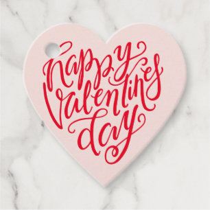 Handgeschriebenes Happy Valentine's Day Skript Her Geschenkanhänger