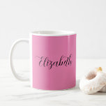 Handgeschriebenes Hinzufügen Ihrer Namensvorlage P Kaffeetasse<br><div class="desc">Benutzerdefiniertes elegantes Skript Fügen Sie Ihren Namen Vorlage Trendy Classic Script Kaffee Tasse.</div>