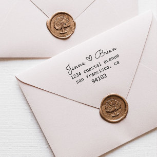 Handgeschriebenes Hochzeitsherz   Briefmarke der R Permastempel