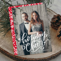 Handgeschriebenes Holiday Cheer Script Overlay-Fot