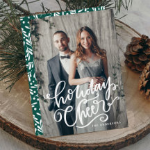 Handgeschriebenes Holiday Cheer Script Overlay-Fot