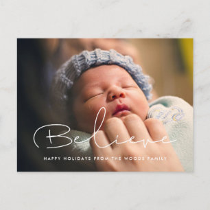 Handgeschriebenes minimalistisches Glaube-Holiday- Postkarte