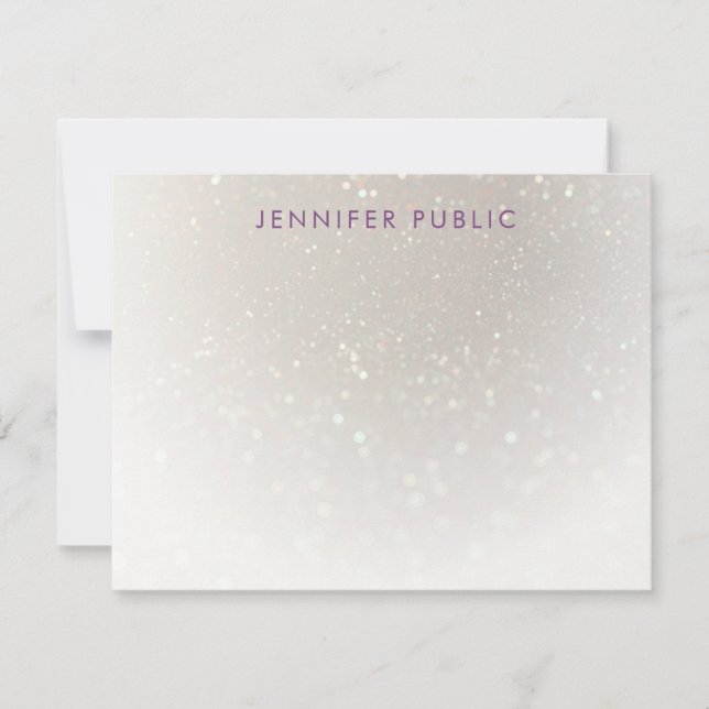 Handgeschriebenes Mit Monogramm Skript, benutzerde Mitteilungskarte (Vorderseite)