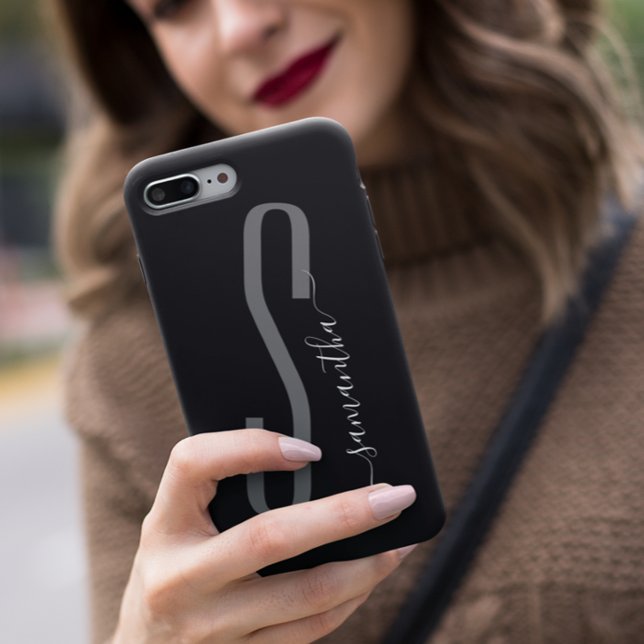 Handgeschriebenes Monogramm modern Case-Mate iPhone Hülle (Von Creator hochgeladen)