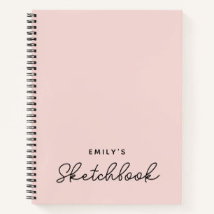 Handgeschriebenes Monoline-Kalligrafie-Rosé-Skizze Notizbuch