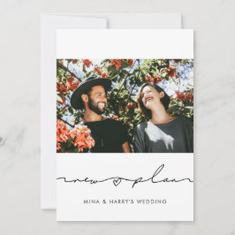 Handgeschriebenes Neues Hochzeitsupdate-Foto Ankündigung