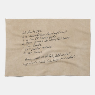 Handgeschriebenes Rezept Family Keepake Custom Fot Geschirrtuch