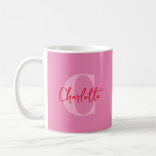 Handgeschriebenes Script Quirky Whimsy Mit Monogra Kaffeetasse
