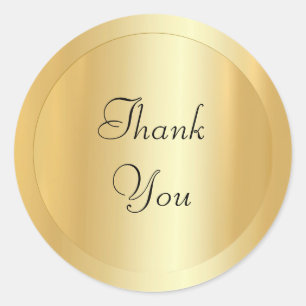 Handgeschriebenes Skript Elegante Imitat Gold Mode Runder Aufkleber