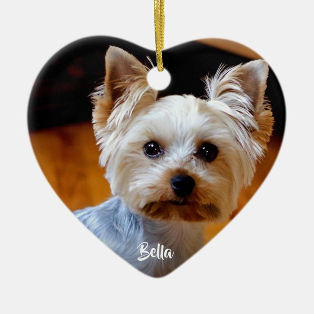 Handgeschriebenes Skript für benutzerdefinierte Fo Keramik Ornament (Vorne)