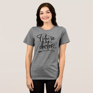 Handgeschriebenes Skript für Future Doctor Tri-Blend Shirt