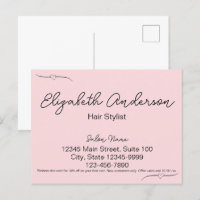 Handgeschriebenes Skript für Hair Stylist Pink & B