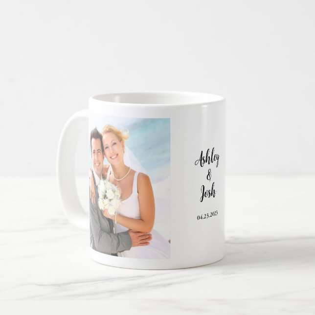 Handgeschriebenes Skript für Hochzeitsskripte im F Kaffeetasse (Vorderseite Links)