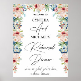 Handgeschriebenes Skript Herzlich willkommen beim Poster