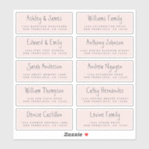 Handgeschriebenes Skript Hochzeitsgast-Adressliste