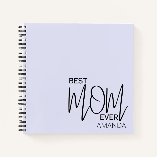 Handgeschriebenes Skript Minimalistisch Beste Mama Notizbuch (Vorderseite)