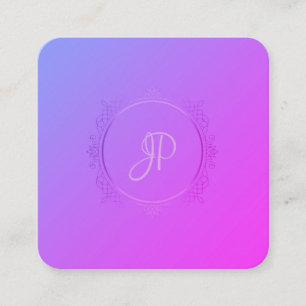 Handgeschriebenes Skript Modern Template Elite Des Quadratische Visitenkarte