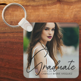 Handgeschriebenes Skriptüberlagerungs-Foto für Chi Schlüsselanhänger