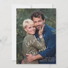 Handgeschriebenes Typografy Names Foto Save the Da Save The Date